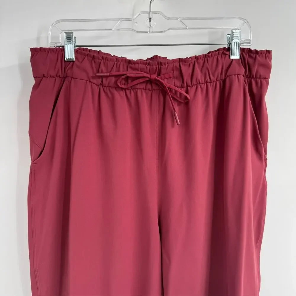 Lululemon Stretch High-Rise Jogger Pants Womens 12 Red Merlot Luxtreme LW5CV4S